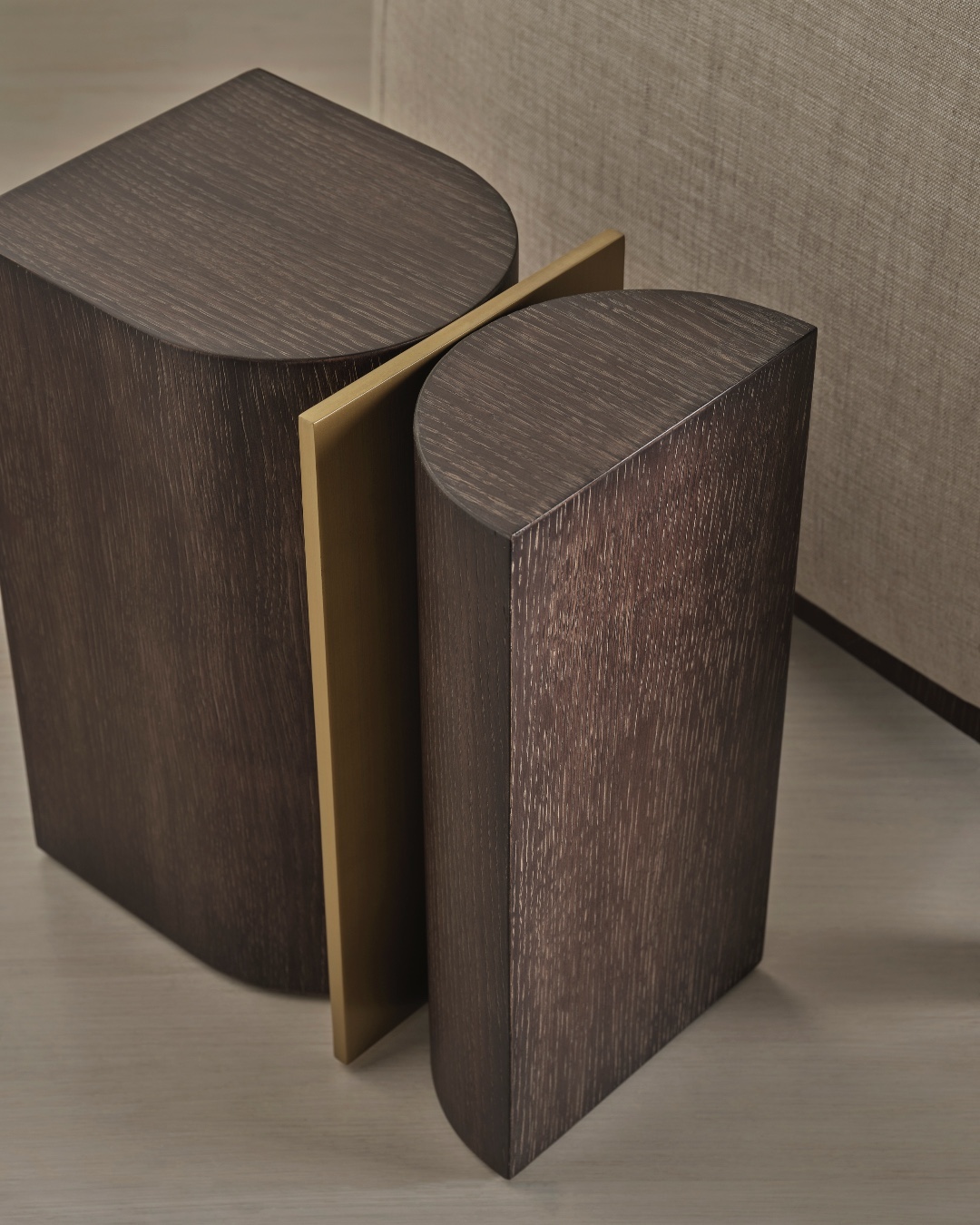 The Slice Side Table feels like a piece of modern sculpture. The table can be used individually or paired in multiples to accommodate large gatherings. Launching our new 20th anniversary collection with #ThomasPheasantForBaker now. Visit the link in our bio for more information. #ThingsChosenWell